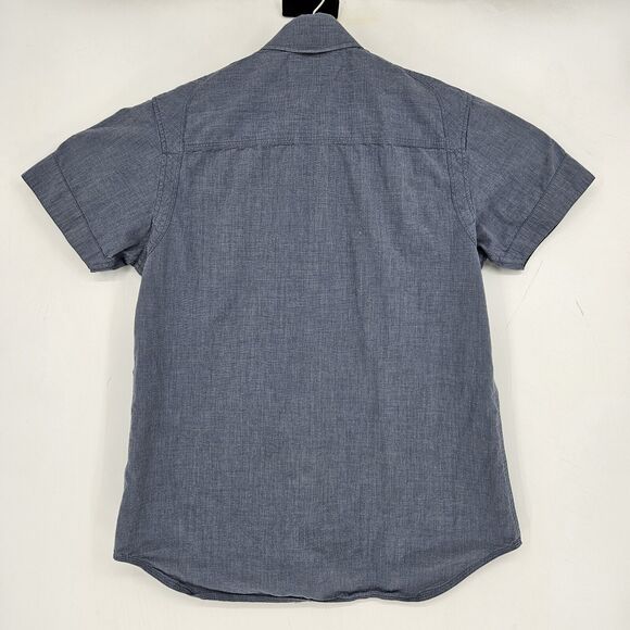 Howe Shirt Mens Medium Button Up Blue Casual Short Sleeve‎ Creates - Picture 3 of 9